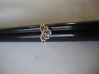 VINTAGE FILIGREE TIARA W/ DIAMOND CUTS RING STERLING SILVER STAMPED 925 SZ 7.25