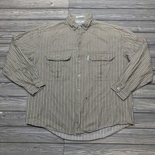 Vintage 70s Levis Big E Long Sleeve Button Up Shirt Men Sz L Diamond Label Brown