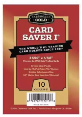 Cardboard Gold Card Saver 1 ☆ 10 COUNT Brand New PSA BGS SGC