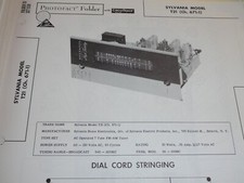 Original Sams Photofact Manual SYLVANIA T21, 671-1 559