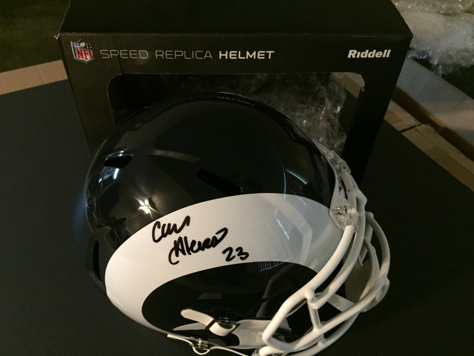 Cam Akers Autographed Signed Los Angeles Rams Full-Size Rams Speed Rep Helmet-Beckett Witnessed 