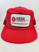 Vintage USA MADE Hess Enterprises Inc Equipment Patch Trucker Hat Snapback Cap
