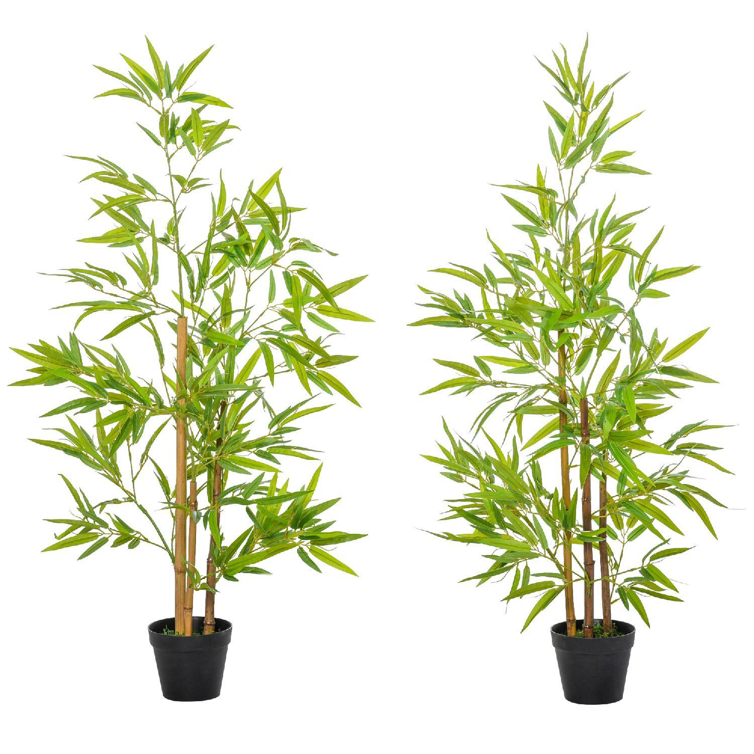 Coppia Bambù Artificiale 120cm | Decorazione Zen Casa e Ufficio