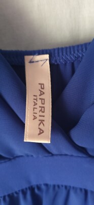 Robe Courte Femme Marque Paprika - Taille 36, Bleu, Sans Manches, Style évasé - Neuf Sans étiquette