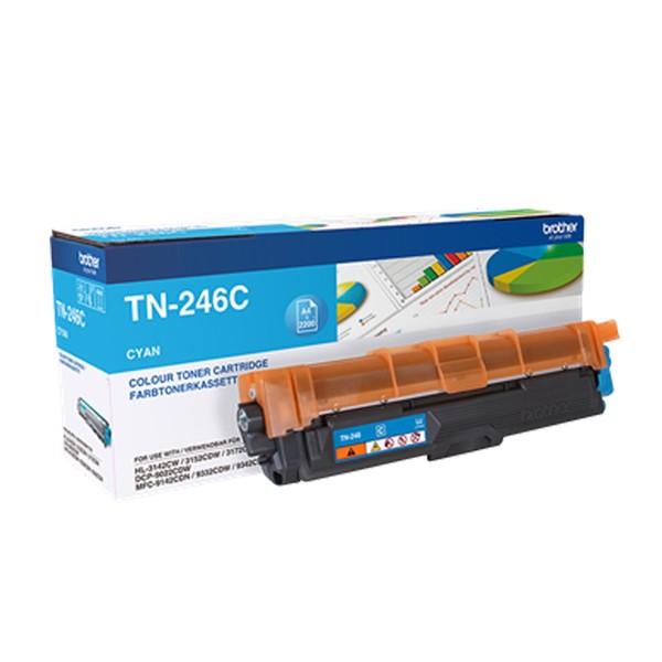 Brother TN-246C Toner Cyan Tonerkassette FüR 2200 Seiten Neu-image