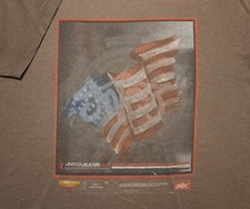Vintage 2000 JNCO Flag Faded Distressed Burnout Rave Skate Made in USA XL Shirt