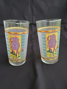  123rd Kentucky Derby  Mint Julep Glasses - Vintage 1997  (2) 
