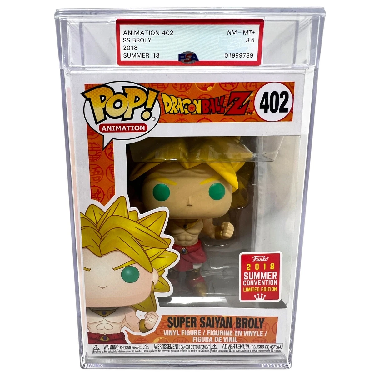 Funko Pop! Animation Dragon Ball Z Super Saiyan Broly 2018 Summer  Convention Exclusive Figure #402