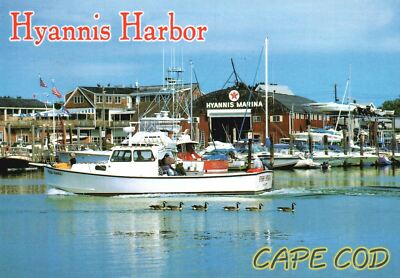 Postcard Hyannis Harbor Scenic Cruises Martha's Vineyard Cape Cod Massachusetts