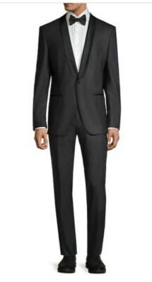 Boss Hugo Boss Men'sHanfrey/Greys STD-Fit Virgin Wool Blend Tuxedo