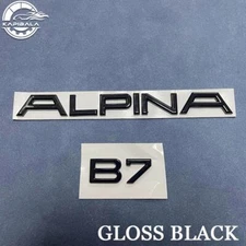 1 Set Gloss Black For Alpina B7 Car Trunk Emblem Badge Sticker B3 B4 B5 B6 B7