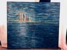 Art oil painting Landscape on canvas without frame 92*102*2cm. 36*40*1inch