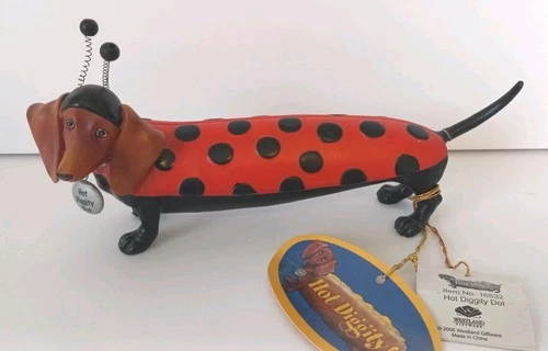 Westland Hot Diggity Dot Lady Bug Dachshund Figurine Tail Repair