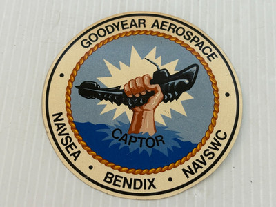 Goodyear Aerospace US Navy Mark 60 Captor Naval Mine Round Decal Sticker 4''
