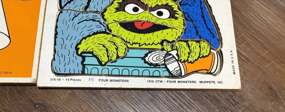 VTG LOT OF 6 AWESOME PLAYSKOOL DISNEY & SESAME STREET PUZZLES - Image 2 of 3