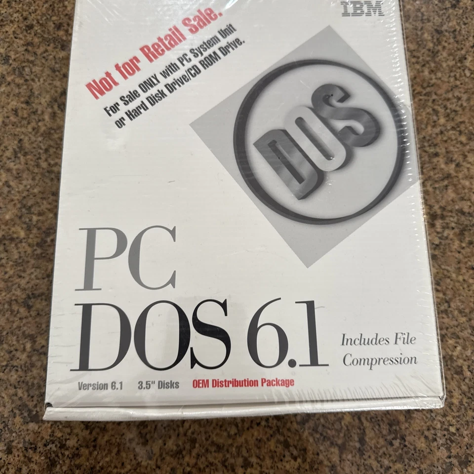IBM PC DOS 6.1 Software Operating System Vintage 3.5'' disk in box 1993 - Image 2 of 4