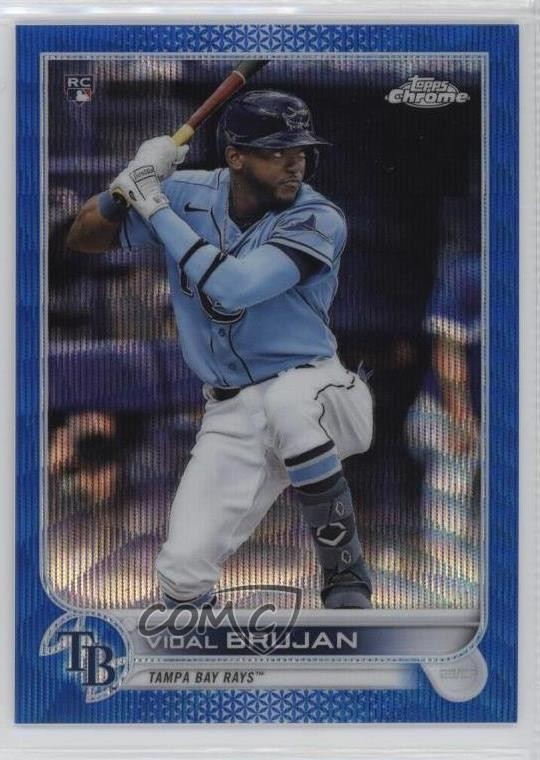 2022 Topps Chrome Blue Wave Refractor 68/75 Vidal Brujan #134 13c1