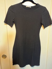 Reformation Gigi Ribbed T-Shirt Mini Dress – Black, Size XS