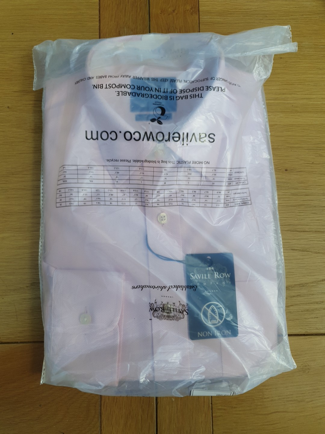 Camicia uomo rosa Savile fila con bottoni mai aperta polsino