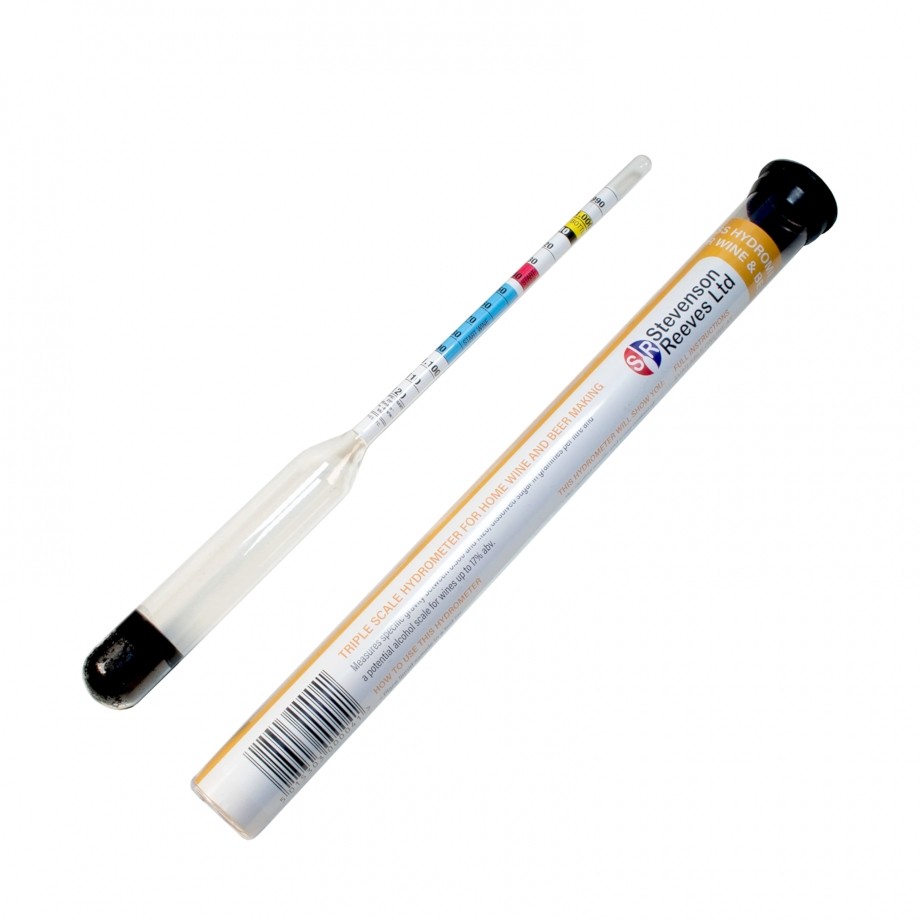 Wine And Beer - Triple Scale Hydrometer - Stevenson Reeves For Home Brewing