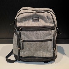 Eddie Bauer First Adventure Sport Traveler Backpack Diaper Bag Gray Zip