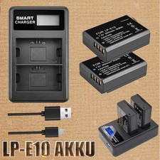 2/4 Pack LP-E10 Battery  Charger For Canon LP-E10 Rebel T3 T5 T6 T7 EOS 1300D