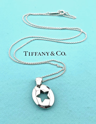 Tiffany & Co. Sterling Silver Stencil Star Pendant 16