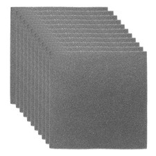 10pcs 8" x 8" x 0.2" Filter Foam Sponges Fan Replacement Filters, Black