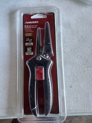 Husky 6  Garden Snips Herb Pruner Stainless Steel Dishwasher Safe Soft Grip