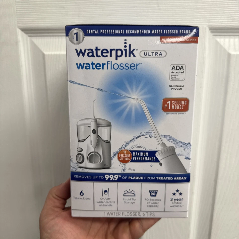 Waterpik Ultra Dental Fácil Hilo de Agua 6 Puntas WP-100W Blanco Nuevo Foto 2 de 4