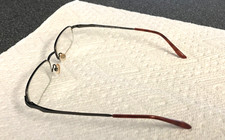 Vintage Perry Ellis Mens Bottom Rimless Rectangle Metal Eyewear Frame 49mm