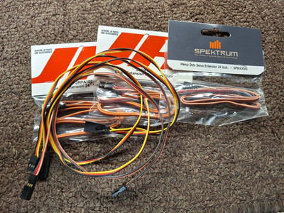 1pc 24'' HD Servo Extension Lead For JR, Spectrum, HiTec, Airtronics Z. See descr