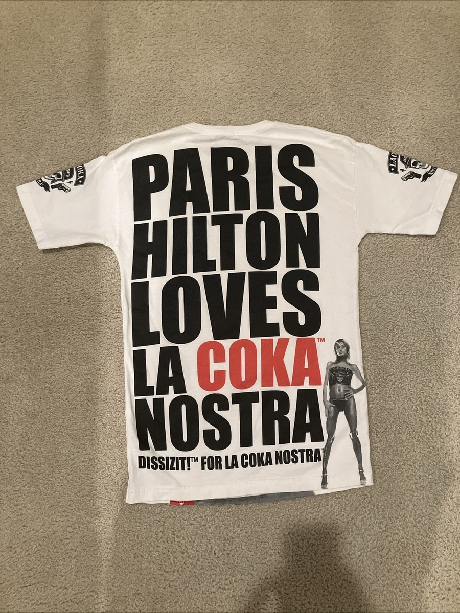 Original Dissizit Paris Hilton Loves La Coka Nostra Shirt White