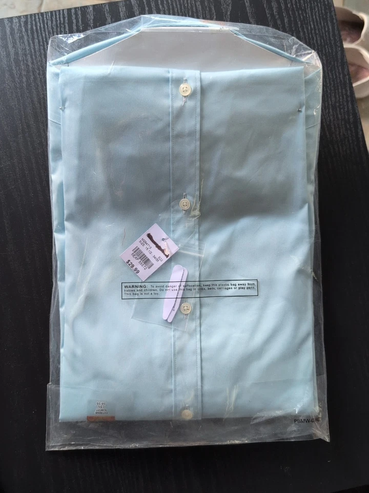 Egara 男式正装衬衫 LS 极致修身浅蓝色 - 15 1/2 34/35 — 第 4/4 张图片