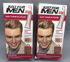 2 Just For Men Easy Comb In Formula Men's Hair Color Dark Blond A-15 Autostop
