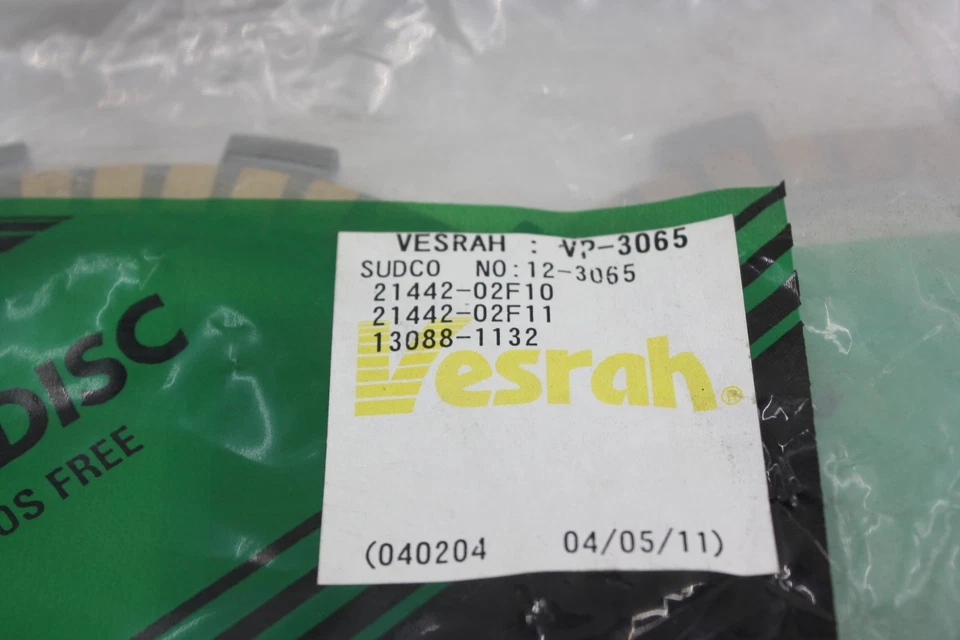 Placa de disco de fricção VESRAH CLUTCH CONJUNTO DE 12 PARA 2001-2005 KAWASAKI NINJA ZX12R - Imagem 2 de 4