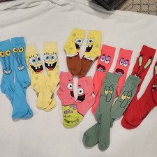 Nickelodeon SpongeBob SquarePants Crew Socks Set 7 Pairs Multicolor Unisex