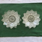 Vintage Federal Glass Co.  2 Frosted Petal Plates 6.5” and 2 bowls 6”, excellent