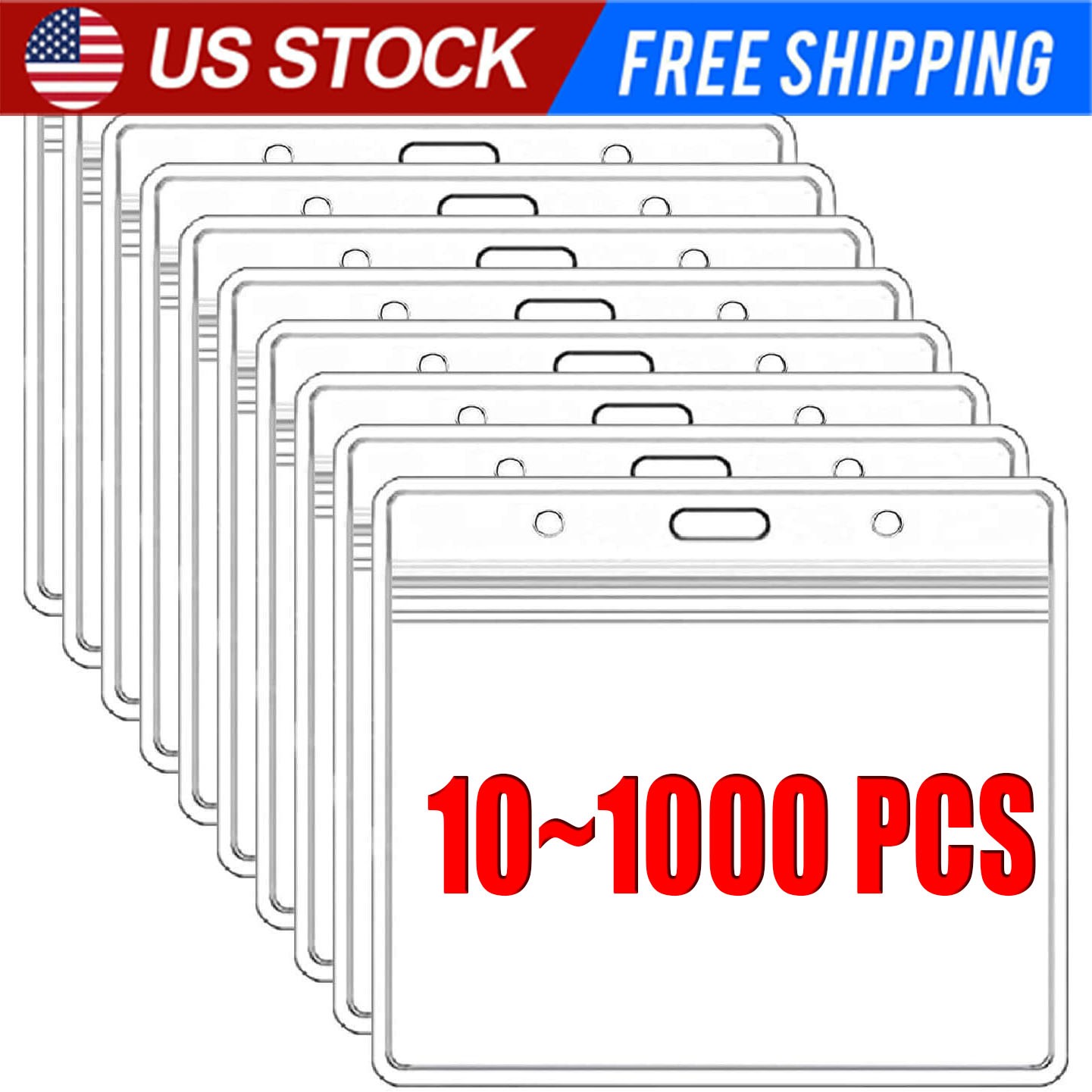 1000x  Medicare Holder Protector Sleeves Clear PVC For Credit Card Business Card