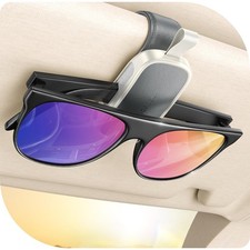 Sunglass Holder for Car Visor Clip Real One-Handed Operation 1 Pack, gray