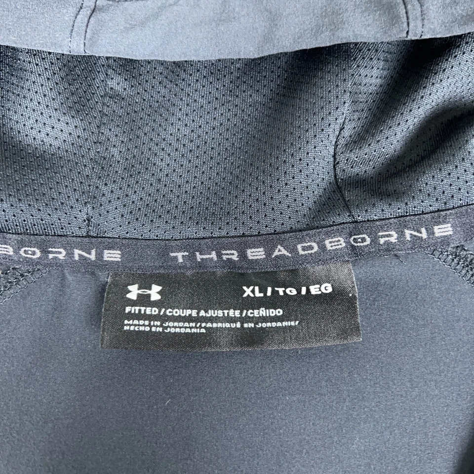 Sudadera con capucha Under Armour para hombre XL negra Threadborne Vanish secado rápido con capucha Popover Foto 4 de 4