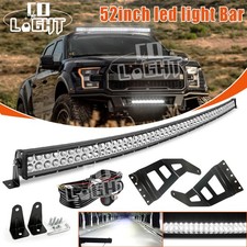 For Ford F150 Svt Raptor 52 Curved Led Light Bar Roof Mount Bracket Wire Kit