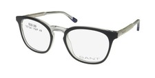 NEW GANT 3164-3 EYEGLASSES 49-19-140 BLACK SQUARE 005 PLASTIC FULL-RIM UNISEX