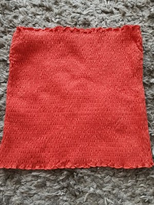 Geripptes lachsfarbenes Damen Bandeau Terranova S