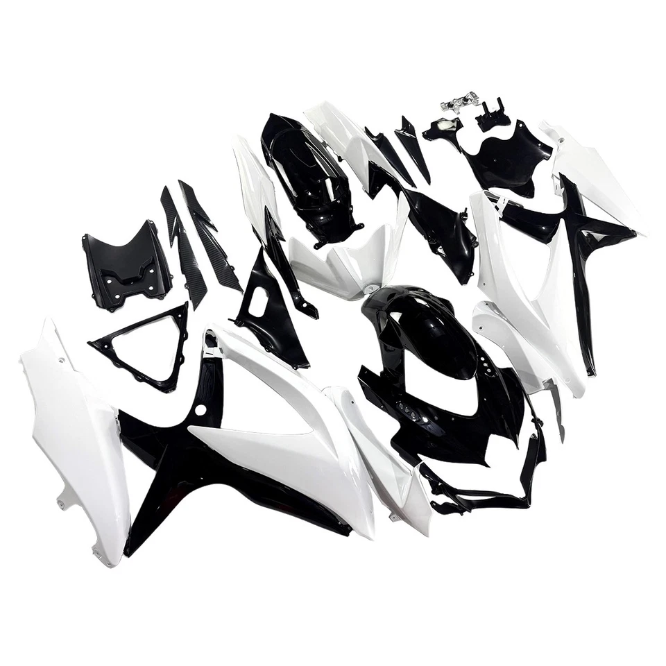 Kit de carenado blanco negro para carrocería de inyección Suzuki GSXR600 GSXR750 2008-2010 Foto 2 de 4