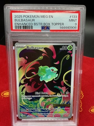 Bulbasaur  133/132 Illustration Rare Pokemon (Mega Evolution Stamped) PSA 9