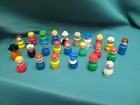 Vintage Fisher Price Little People Lot of 24 All Different All Plastic Figures