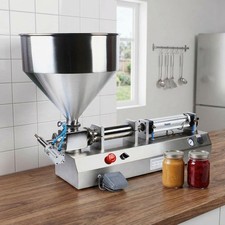 110V 100-1000ml Paste Liquid Piston Filler Heating Filling Machine Single Nozzle