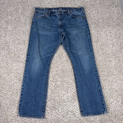 Polo Ralph Lauren Jeans Mens 38x30 Varick Slim Straight Blue Denim 100% Cotton