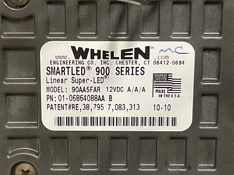 X2 Whelen 900 Series Amber Super LED, Amber lens W/ Flange, Gas - 90AA5FAR. F4 - Image 3 of 4